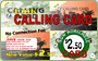 $2.50 Calling Card prepaid phone card
