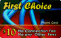 $10.00 First Choice phone card