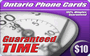 $10.00 Guaranteed Time prepaid phone card