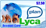 $2.50 Lyca Plan prepaid phone card