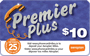 $10.00 Premier Plus prepaid phone card