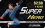 $2.50 Super Hero phone card