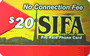 $20.00 SIFA phone card