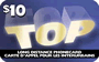 $10.00 Top prepaid phone card