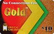 $10.00 Gold phone card
